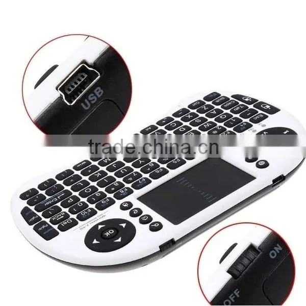 2.4G Mini i8 Wireless Keyboard with Touchpad for PC Pad Google Andriod TV Box