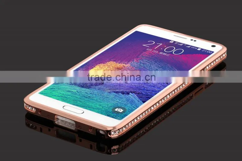 Luxury Diamond Plastic Phone Case for Samsung Galaxy Note 4 with Retail Packaging