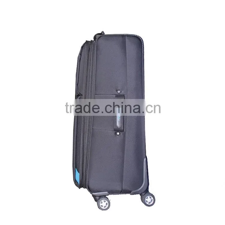 high quality middle size storage travle bag luggage rubber wheel trolley case