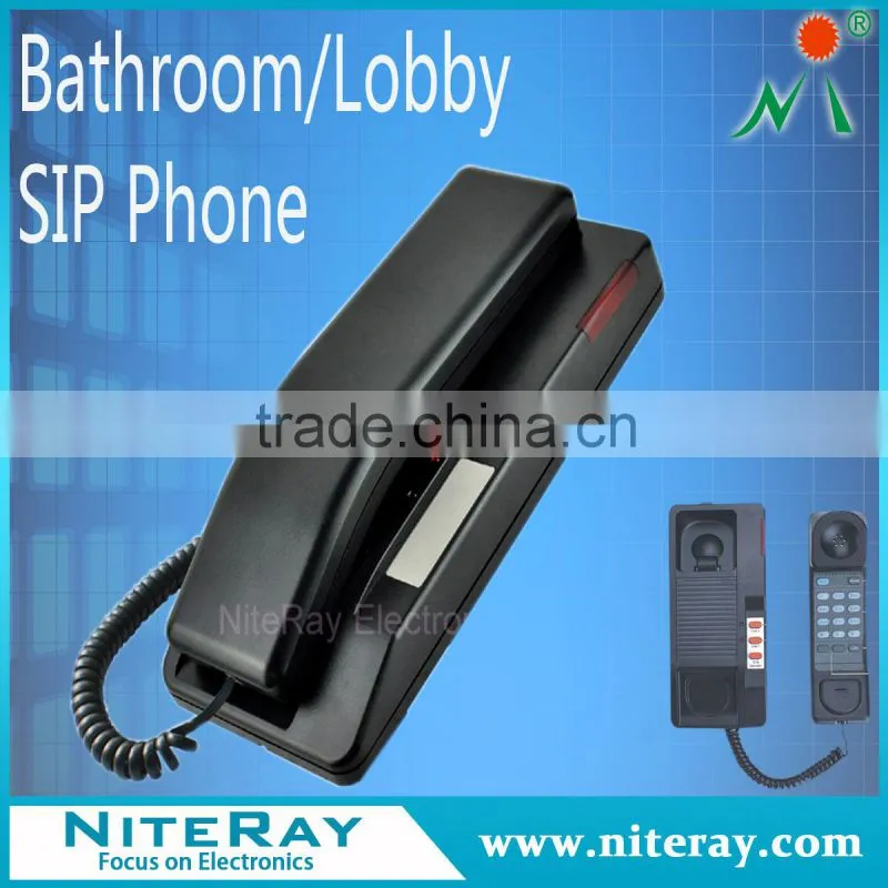 Slim telephone wall mounted hotel phone with ip