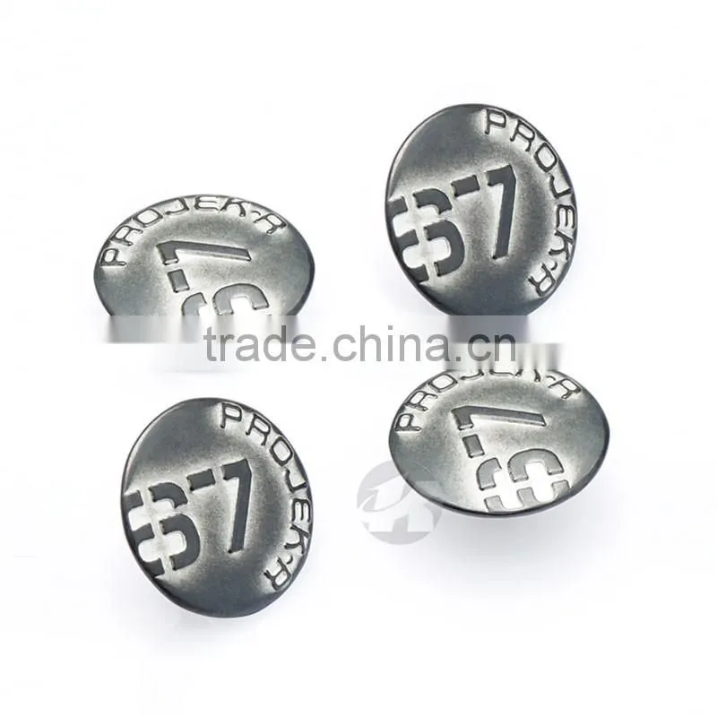 Cheaper Embossed Logo Custom Made Clothing Button