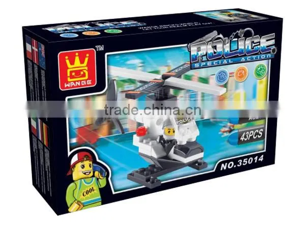 airplane hot sale police helicoper block toy