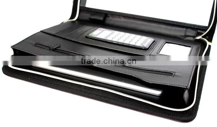 A4 Business Folder Leather/PU Fashionable Cheap Leather Portfolio/ travel portfolio bulk buy