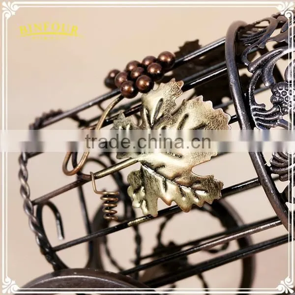 continental fashion home deco tricycle upscale vintage metal wine rack