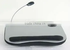 wooden Movable Laptop Desk with light and handle