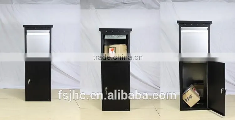 Foshan JHC Large Capacity Outdoor Metal Pillar Mailbox With Two Color Two Size For Garden