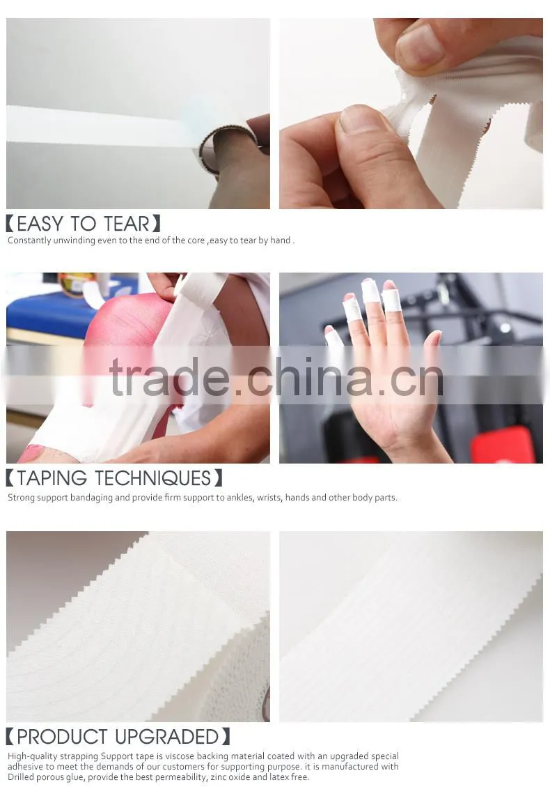 3.8cm*13.7m Cotton Adhesive Skin Strong Rigid Strapping Zinc Oxide Sports Tape