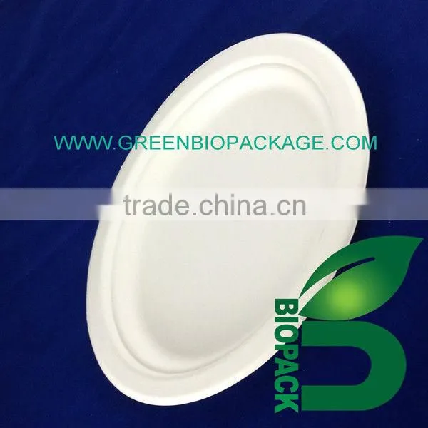 Biodegradable Sugarcane 8 inch Soup Plate