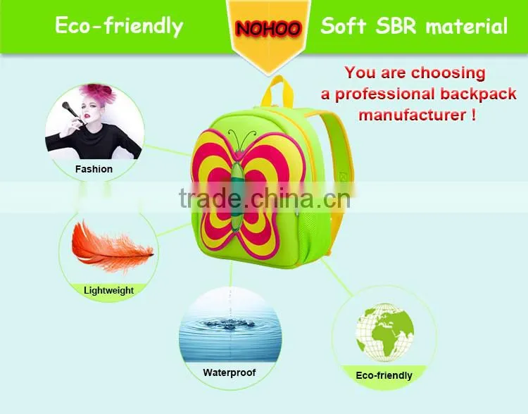 China factory price animal neoprene kids school bag for girls