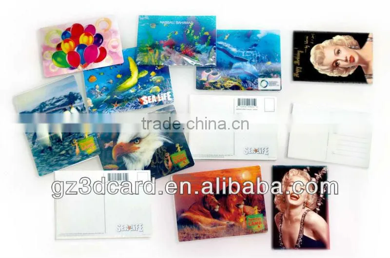 best Gifts & premiums lenticular 3d custom postcard