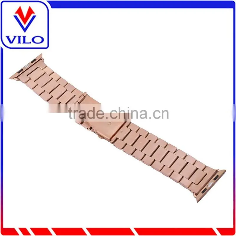 Stainless Steel Metal Wristband HOCO Stainless Steel Watch Strap Classic Buckle Adapter Watch Band for Apple Watch