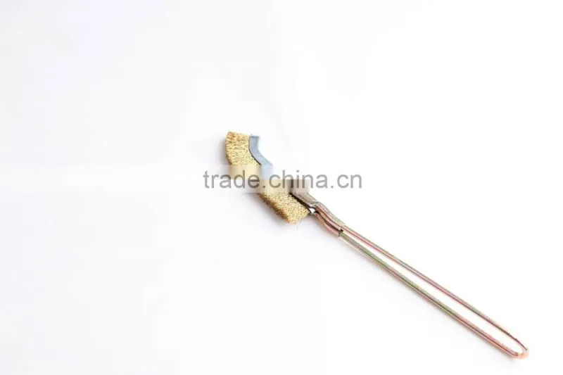 bent hand scratch brushes with handle, length 245 mm or 9 3/5"
