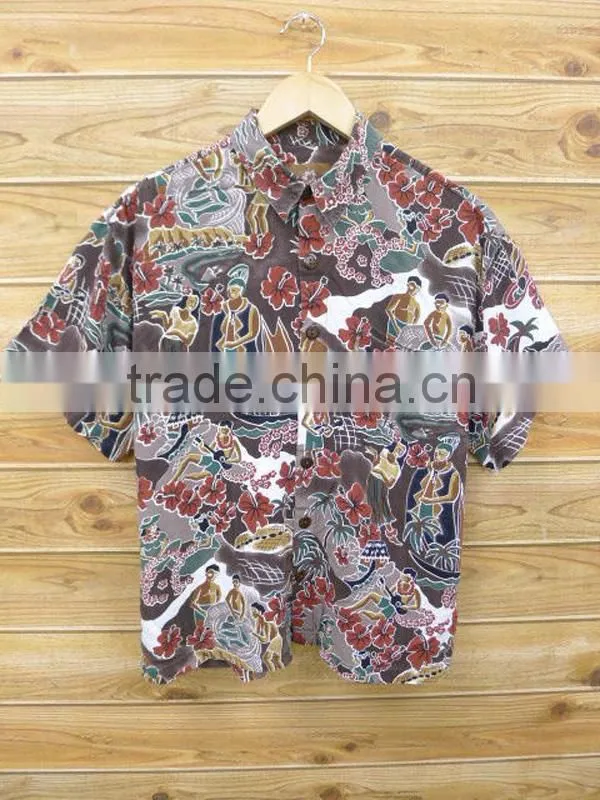 Hawaiian Islands women's aloha shirt fabric leisure shirt fabric