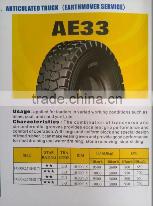 OTR,Off the Road Tires,Aeolus tyres,Aeolus AE33,engineering tyre