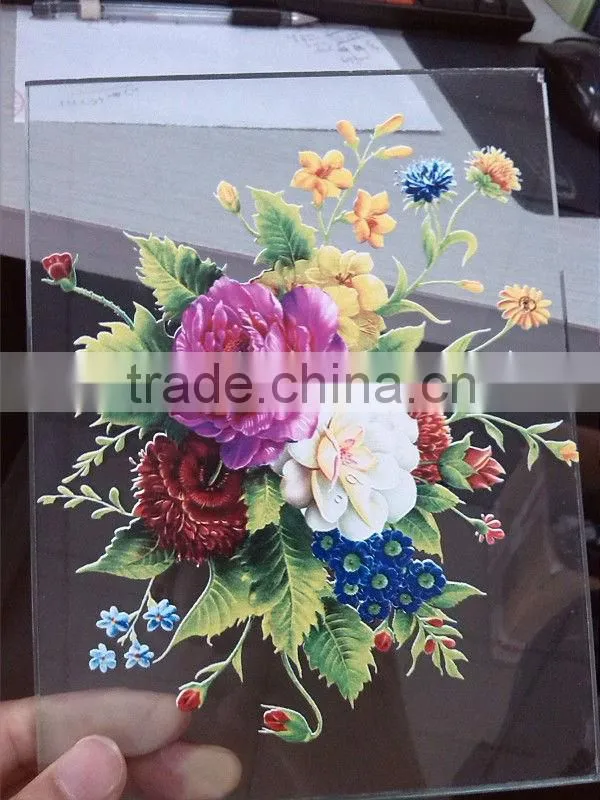 Multicolor flatbed print logo in glass bottle CMYK with CISS