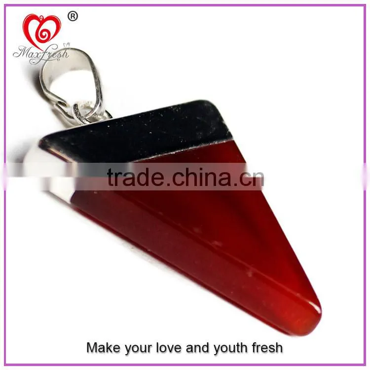 Natural Quartz Different Kinds Crystal Point Pendant for Necklace Natural Crystal Stone Pendant Design Mixed Triangle Stone