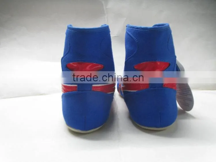 Ukraine leather Wrestling Shoes boxing training shoes with original outsole hot in Russia kungfu sport shoes