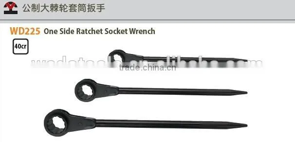 High quality 40#cr steel one head ratchet socket wrench spanner with DIN standard and die forged