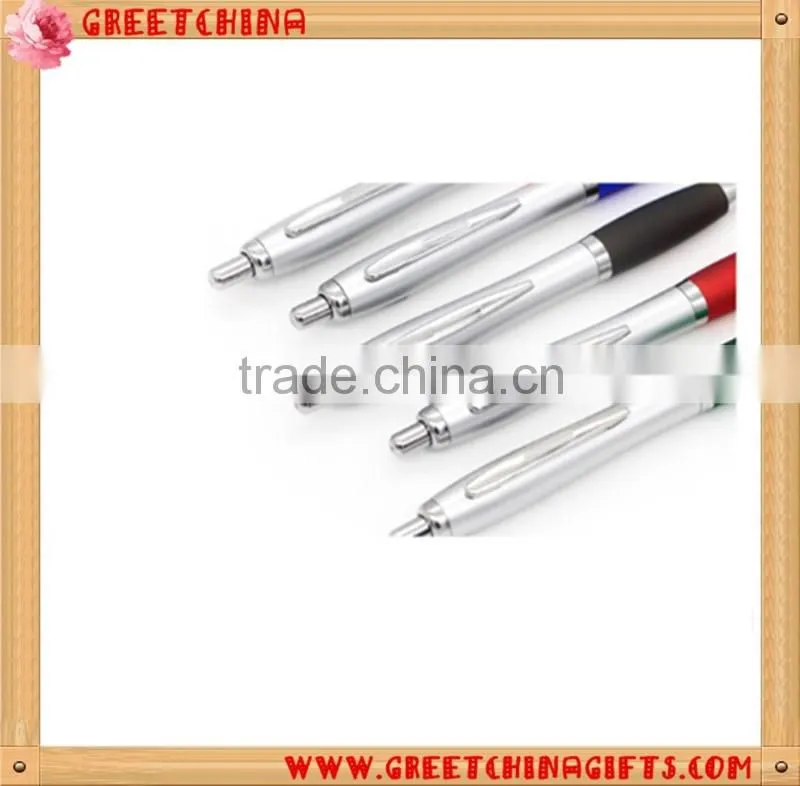 Fancy plastic press clip ballpoint pen