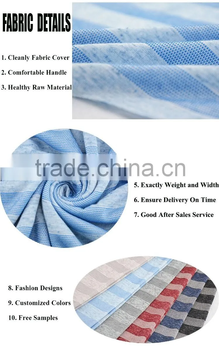 custom t shirt by electronic jacquard loom and soft linen fabric