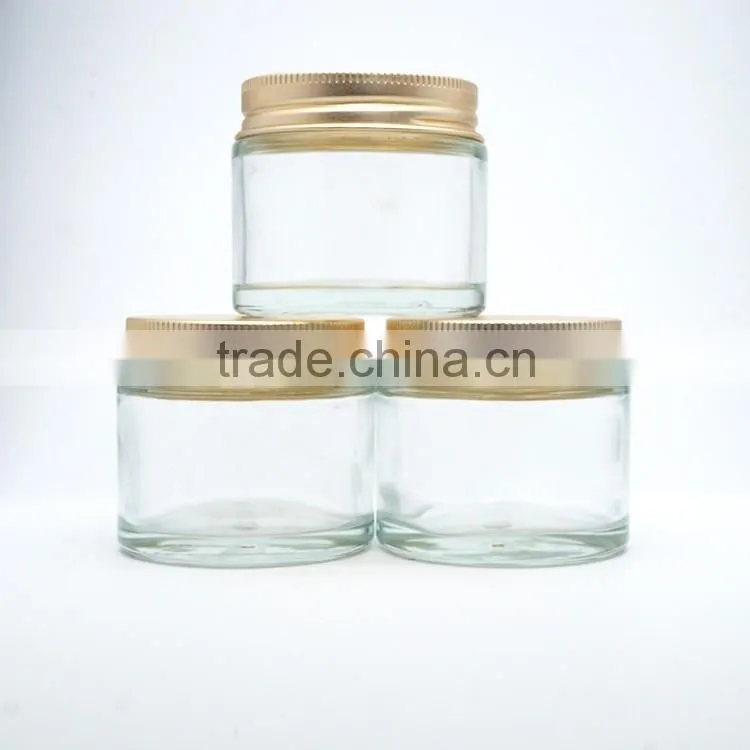 70g Cream Jar Glass Jar with gold cap candy jar (price without sticker) Horse oil bottle