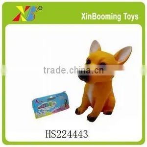 7.5" soft plastic toy dog model for kids