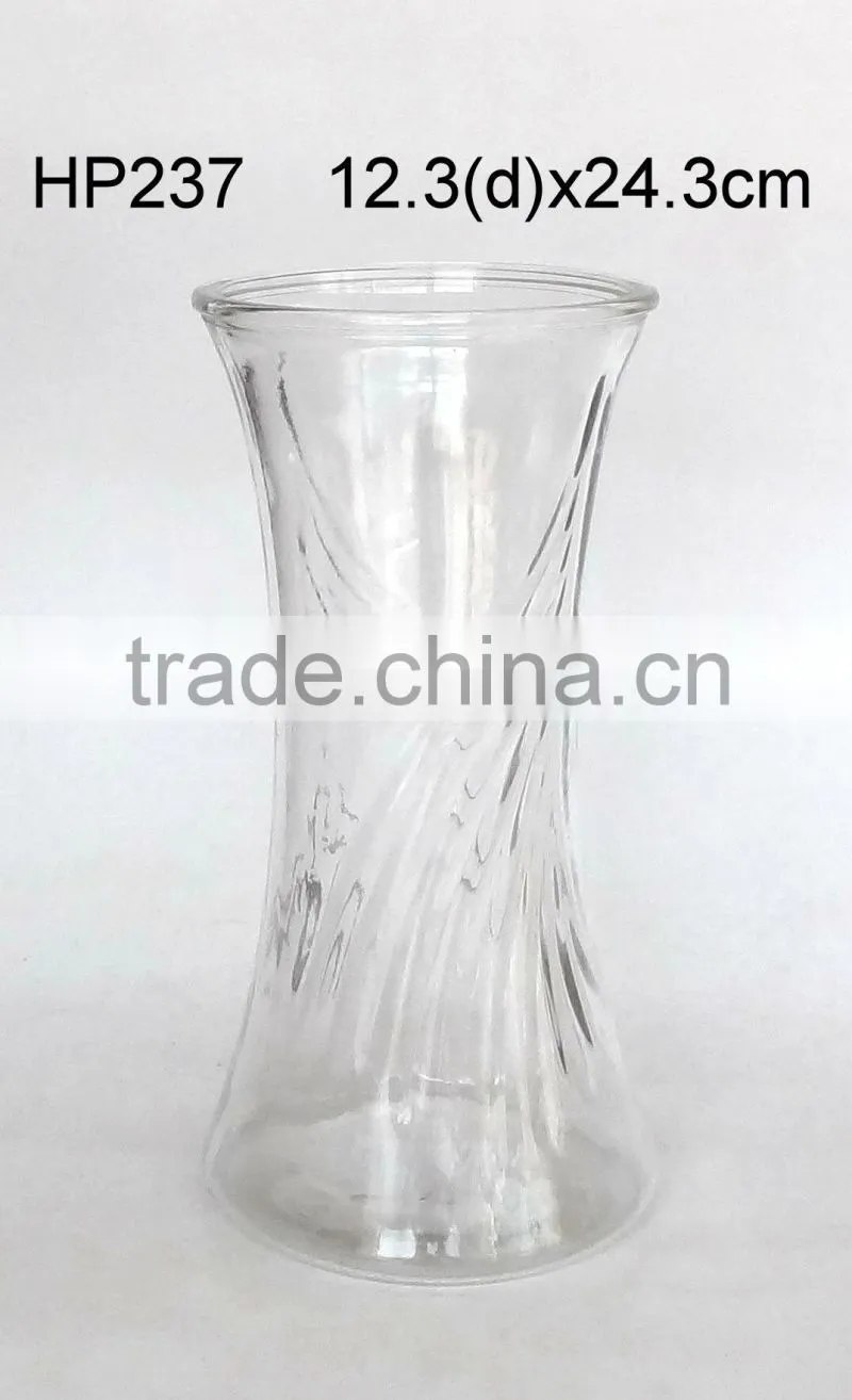 HP245 clear glass flower pot
