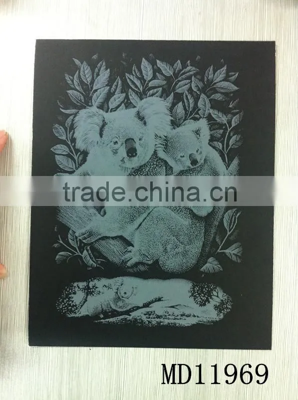 Dolphin inkjet Engraving card/Scratch art foil paper/foil card/Scratch foil paper engraving art quilling art paper