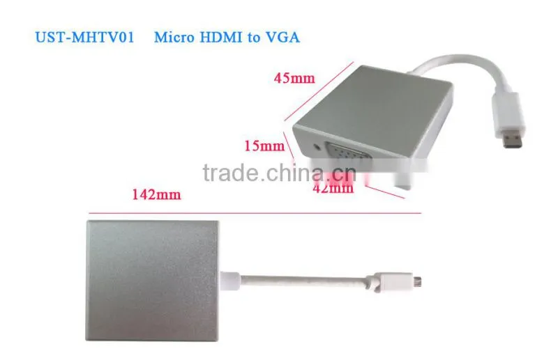 Micro HD to VGA Cable HD to VGA Adapter Male To Female 1080p HD to VGA Converter