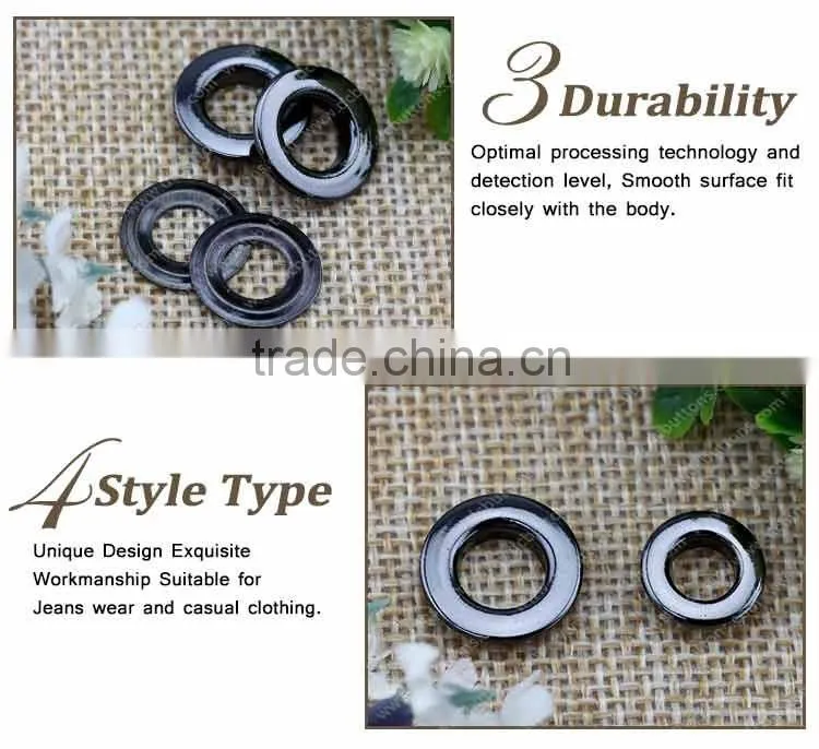 Shoe Decorations Type and Metal Material Round Shape Metal Eyelets