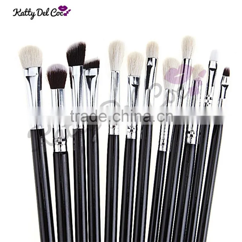 Fashion color Private label 12pcs professional makeup brush set,PU bag