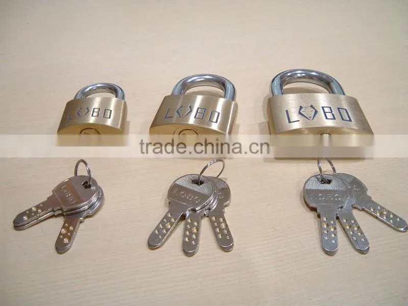Double Locking Mechanism Kaba Key Brass Padlock