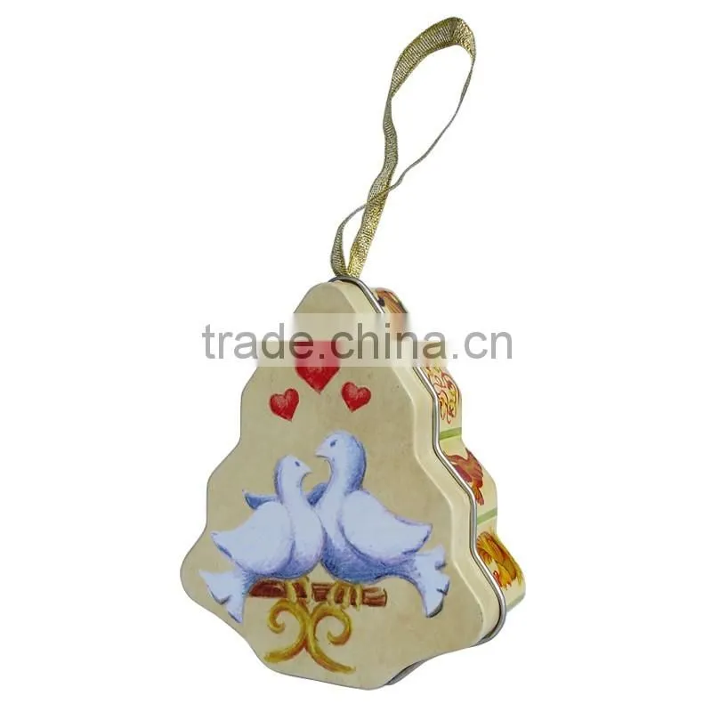 Tree shaped tin box gift tin box Christmas gift tin box