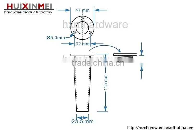 height adjustable popular zinc alloy cabinet legs HXM1310