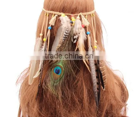 Bohemia Fashion Ancient Celebrity Peacock Beach Hair head band Headband