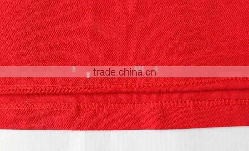 Custom Red Color polo t shirt with your own logo ,one color logo t shirt