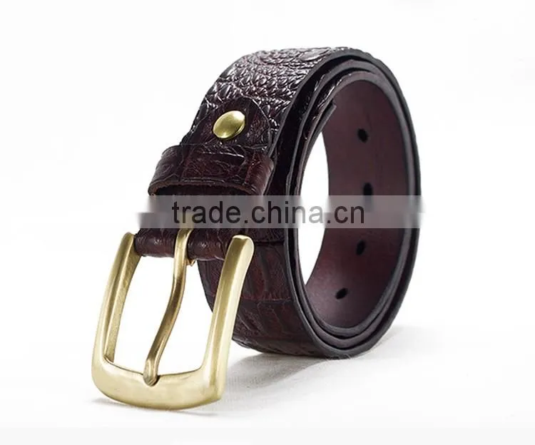 2015 mens elegant crocodile leather belt