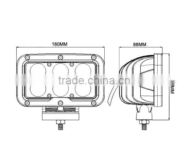 Led work light 60w, tractor 12v led work light
