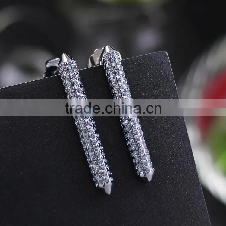 Kingman fashion gold earring models with shiny crystal
