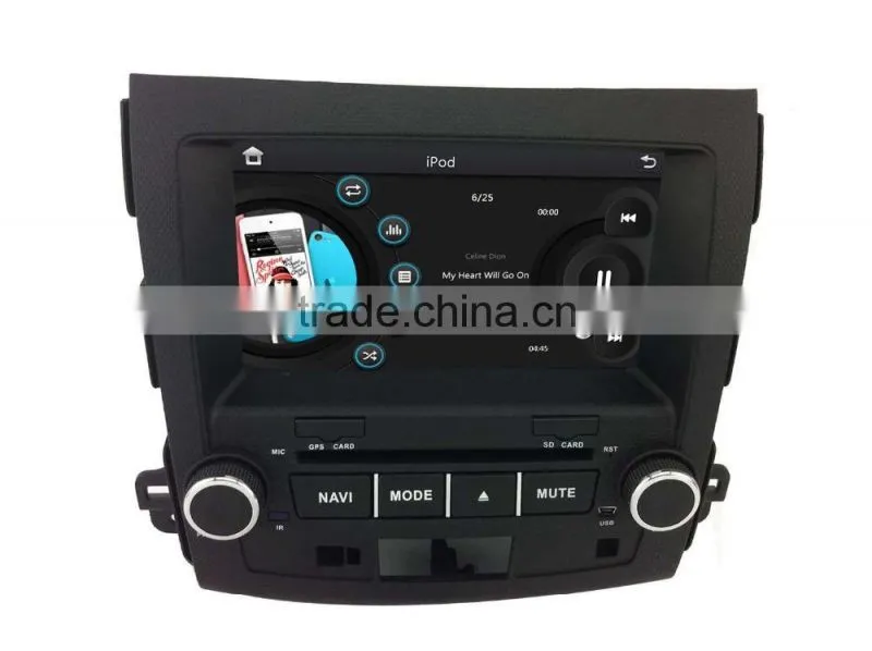 ZESTECH hot sale auto multimedia Car audio for mitsubishi outlander car audio player with GPS BT 3G DVD STEERING WHEEL CONTROL