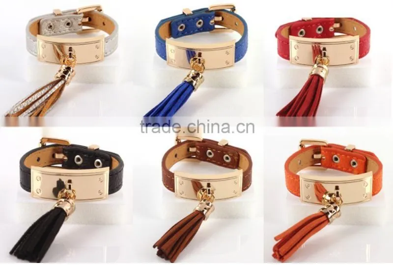 Woman Adjustable Size Leather Bracelet