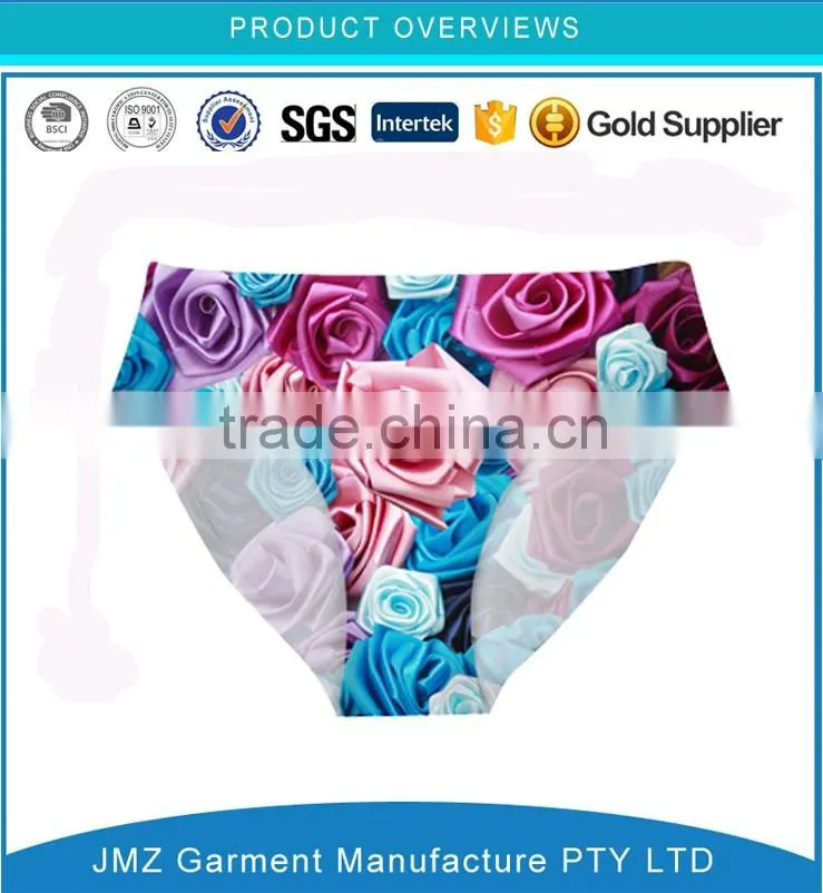 Flower colorful panties women underwear manufacturer