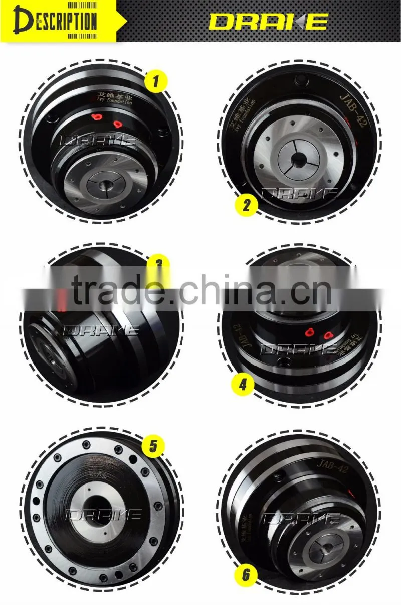 JAB-42 high speed Pneumatic power air 173E collet type lathe collet chuck