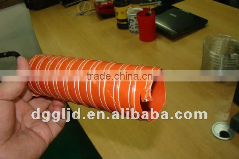 Red silicone high temperature duct