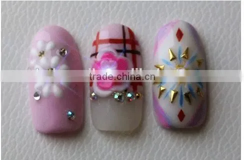 2015 new Style traditional Artificial Fingernails light up nail stickers for shiny acrylic light nail display