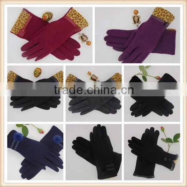 China Supplier Pink Wool Gloves Cashmere Gloves
