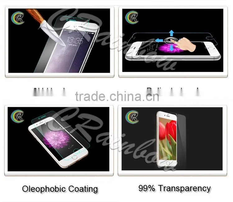 thin toughened glass mirror tempered glass screen protector for iphone 6 plus