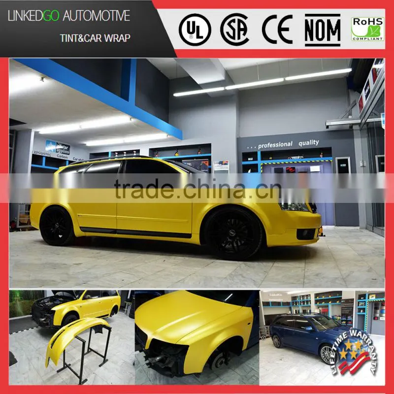Metallic Pearl white Matte bubble free car wrap for stretchable Pearl white satin chrome vinyl sticker 1.52*20m