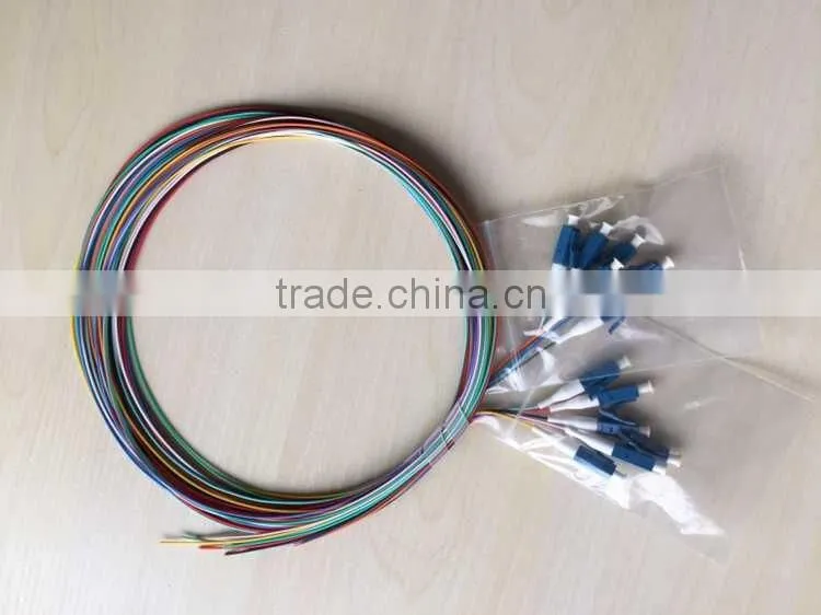 LC single-mode 12core 1.5m high ferrule colorful fiber optic bundle pigtail