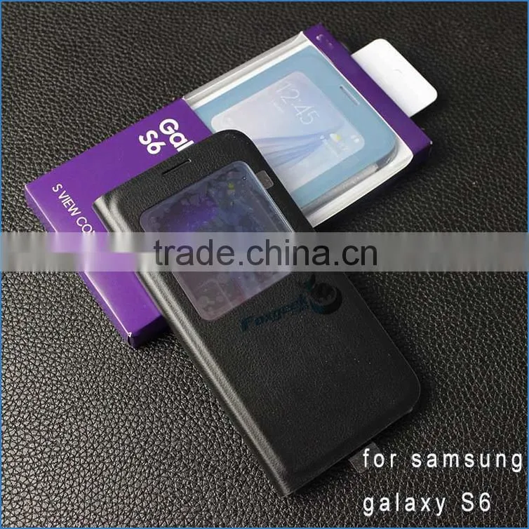 2015 Hot Sale cell phone case for S6 case. leather flip case for samsung galaxy S6
